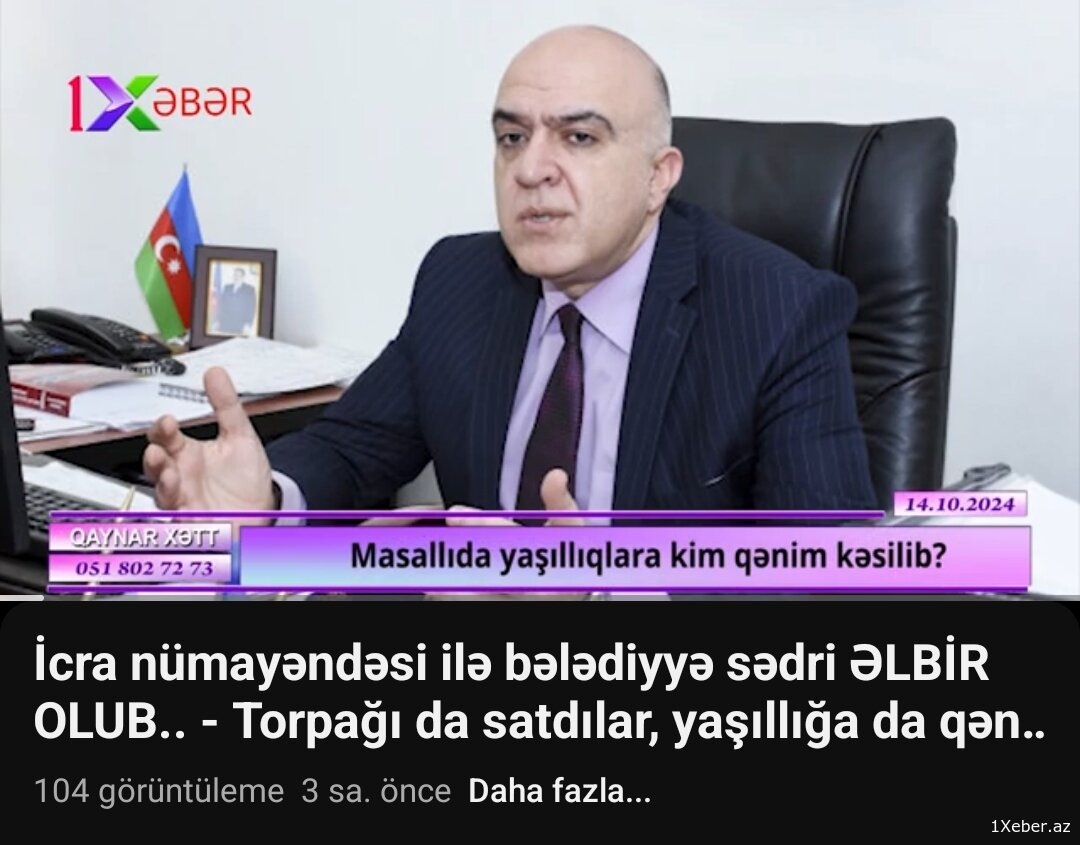 İcra nümayəndəsi ilə bələdiyyə sədri ƏLBİR OLUB.. - Torpağı da satdılar, yaşıllığa da qənim gəliblər