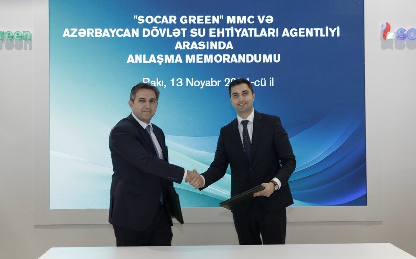 “SOCAR Green” Azərbaycanın su ehtiyatlarının idarə olunmasında enerji səmərəliliyinin artırılmasına dair memorandum imzaladı