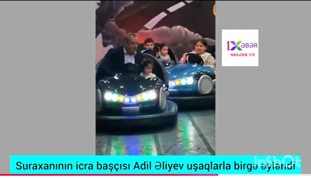 Suraxanının icra başçısı Adil Əliyev uşaqlarla birgə əyləndi