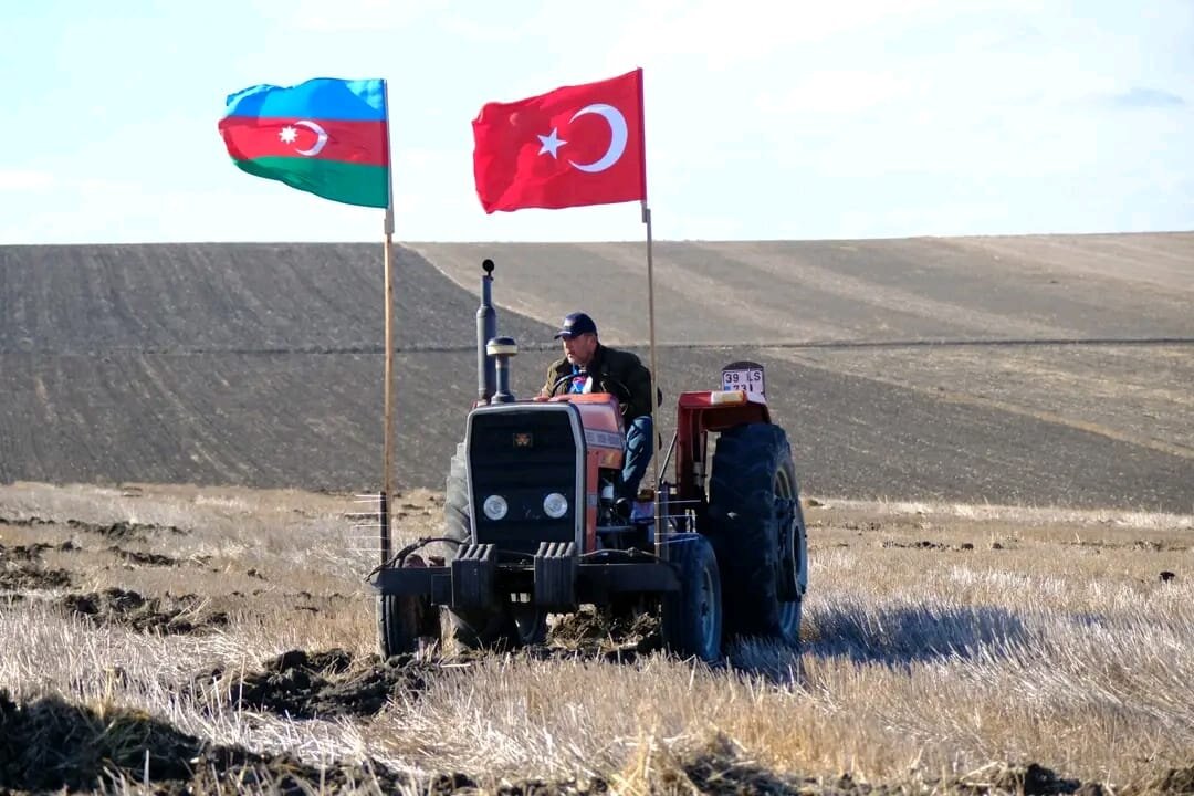 Türkiyəli fermer tarlasında "Qarabağ Azərbaycandır" yazdı