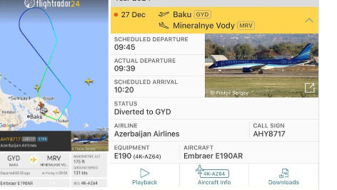Bakıdan Minvoda uçan təyyarə təcili geri döndü