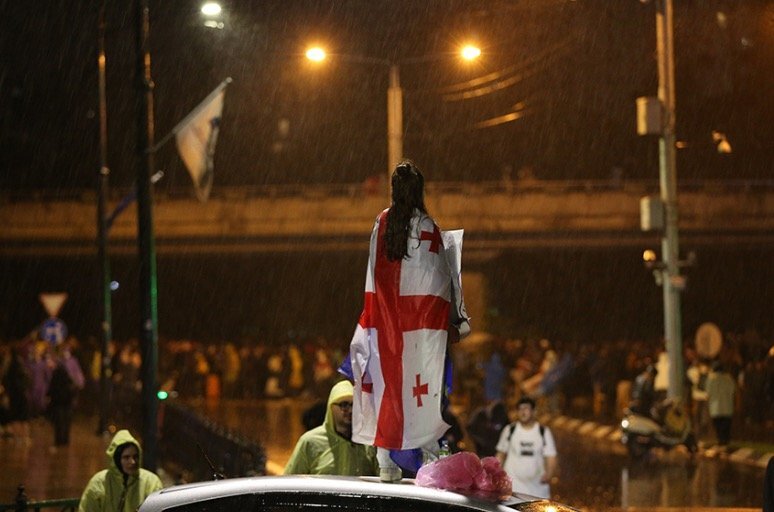 Tbilisidə etirazlar 15-ci gündür davam edir