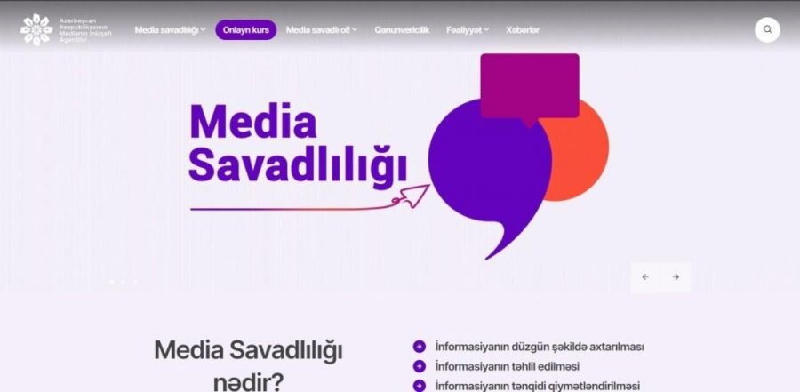 Agentliyin media savadlılığı ilə bağlı onlayn kursu istifadəyə verilib