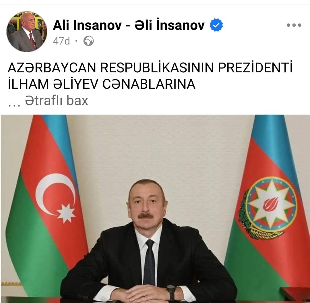 Əli İnsanov İlham Əliyevi təbrik etdi