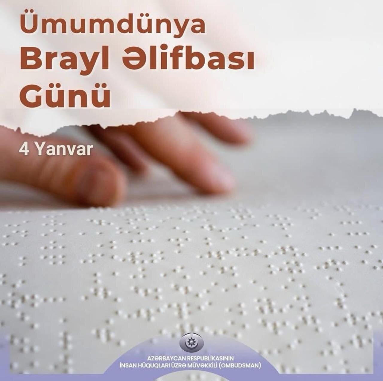 Ombudsmanın təşəbbüsü əsasında Brayl əlifbası ilə maarifləndirici vəsait hazırlanıb