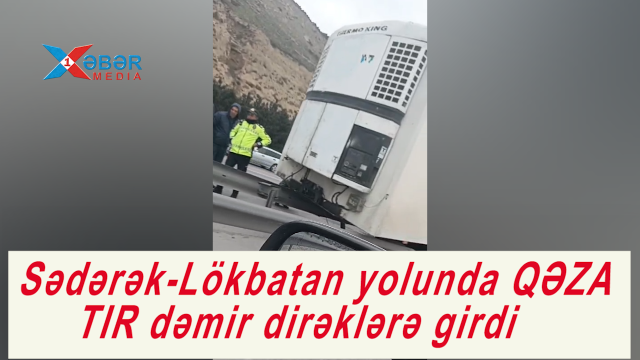 Sədərək-Lökbatan yolunda QƏZA-TIR dəmir dirəklərə girdi-VİDEO