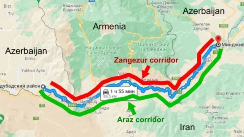 "Zəngəzur dəhlizi"nin açılması İran üçün faydalı ola bilər" - Fransa radiosu