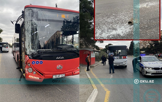 Sumqayıtda sərnişin avtobusları toqquşdu