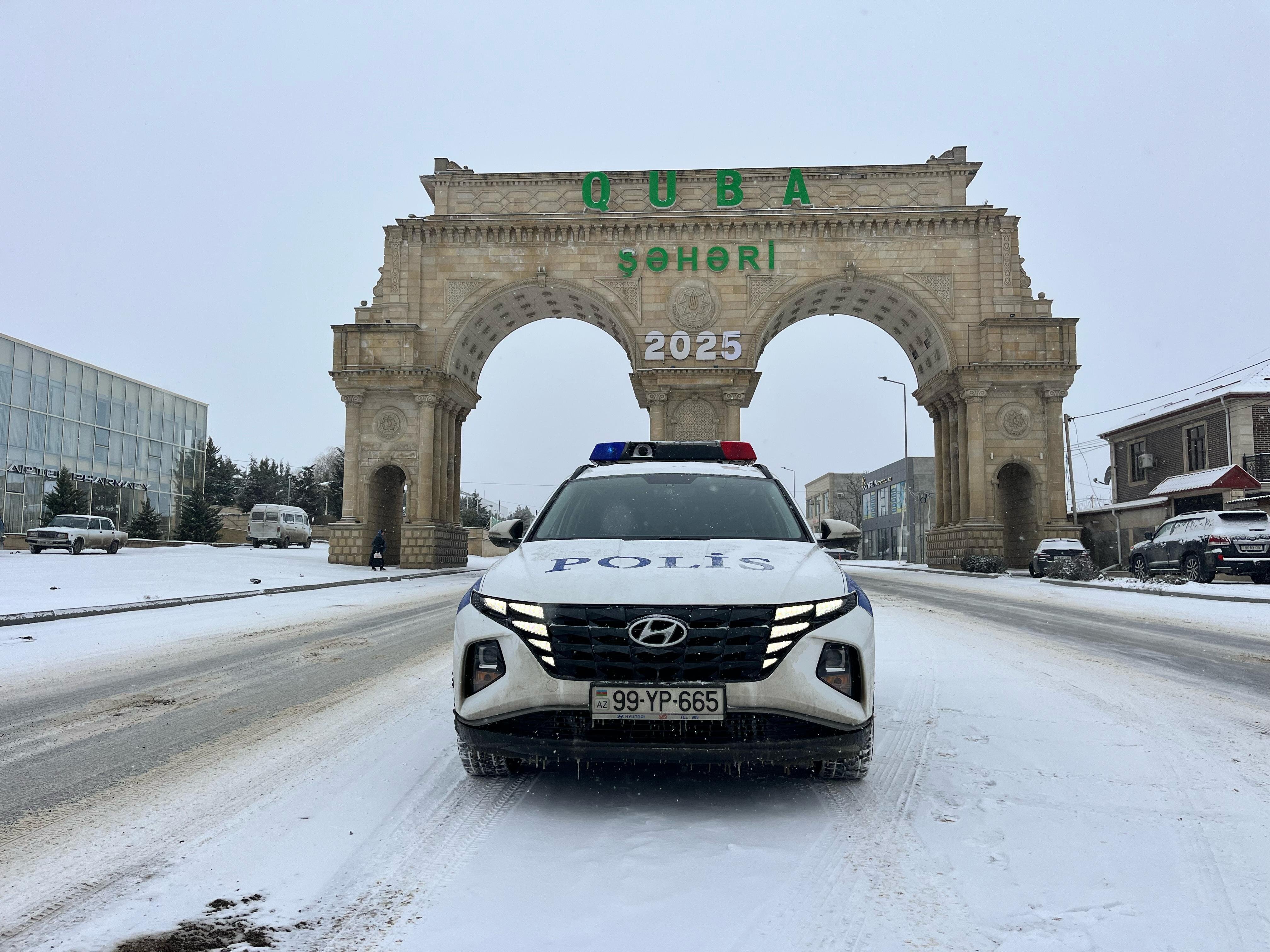 Quba Rayon Polis Şöbəsinin Dövlət Yol Polisi Bölməsinin əməkdaşları gücləndirilmiş iş rejimində çalışır