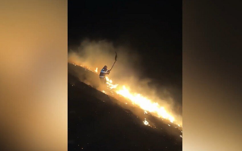 Gədəbəydə mürəkkəb relyefli dağlıq ərazidə olan yanğın söndürülüb