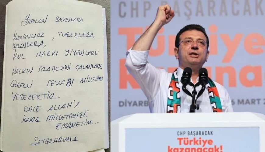 İmamoğlu “içəridən” mesaj göndərdi