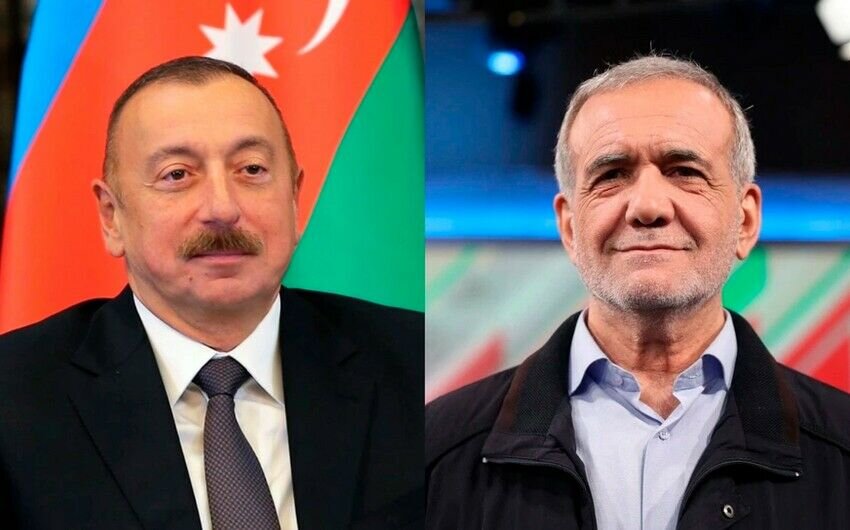 Əliyev Pezeşkianla danışdı