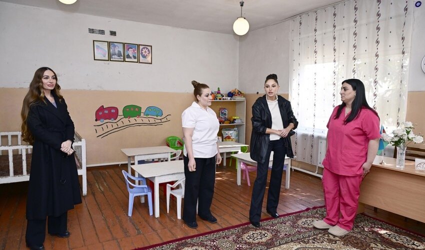 Birinci vitse-prezident Gəncədəki 40 saylı körpələr evi-uşaq bağçasında olub