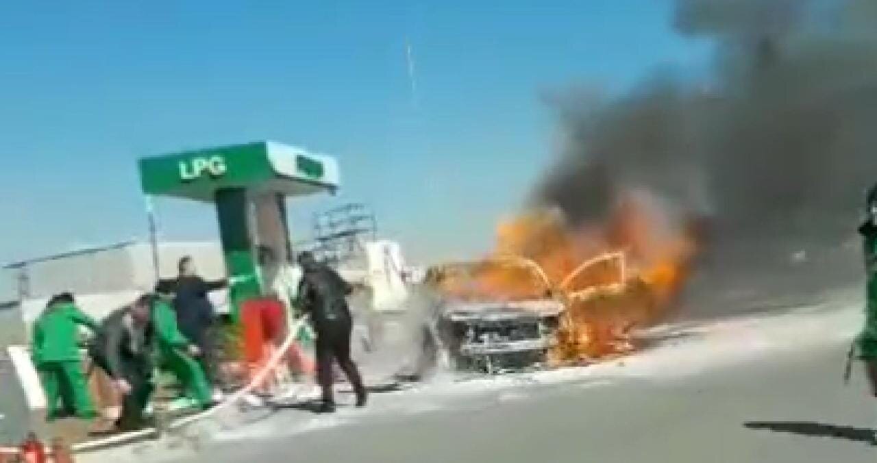 "Azpetrol"da avtomobilin qaz balonu partladı