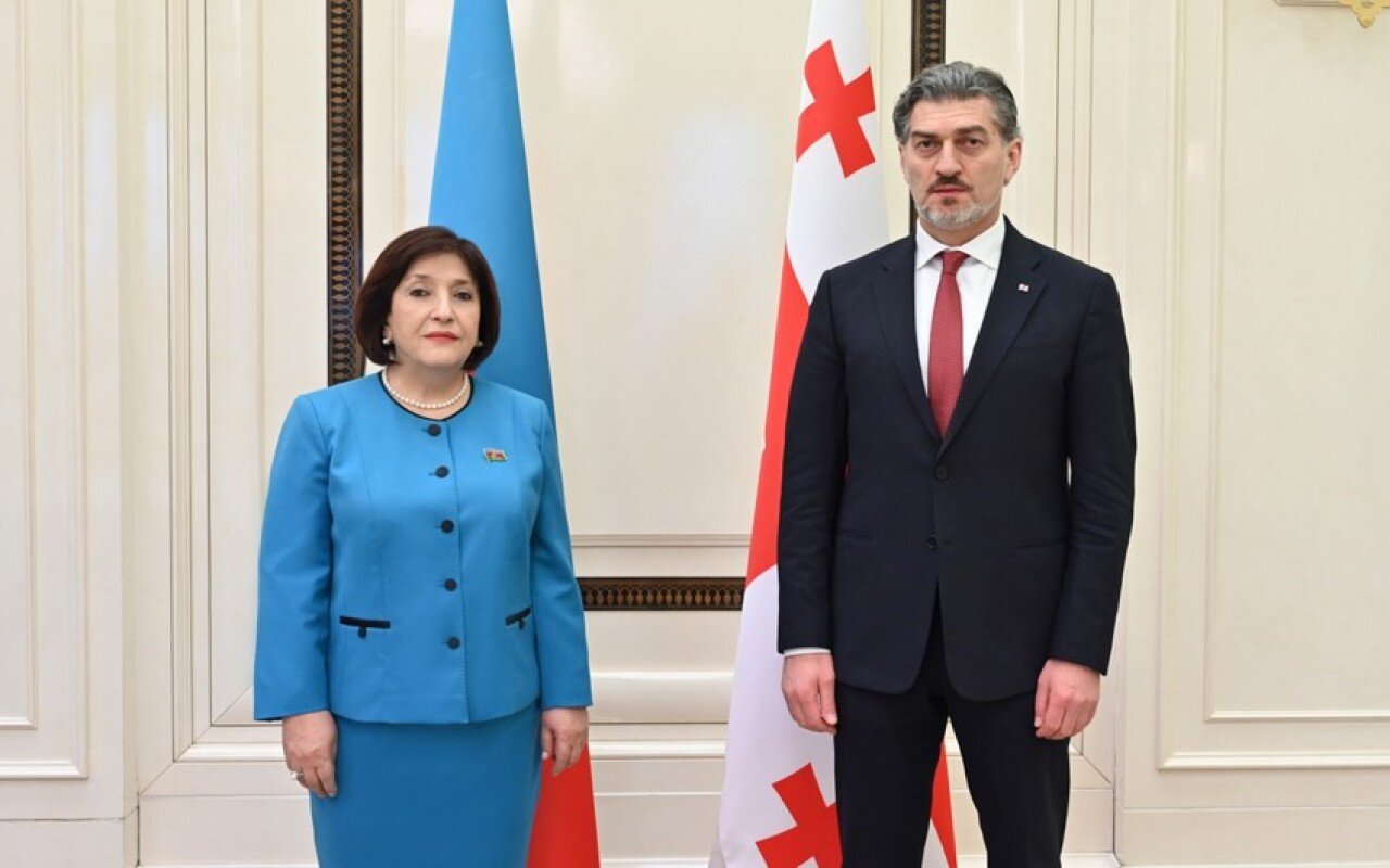 Gürcüstan Prezidenti Milli Məclisdə olub - FOTOLAR