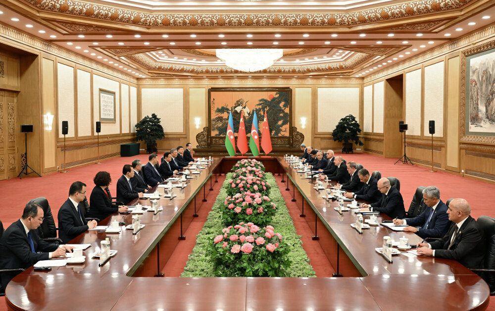 Azərbaycan və Çin liderlərinin geniş tərkibdə görüşü oldu
