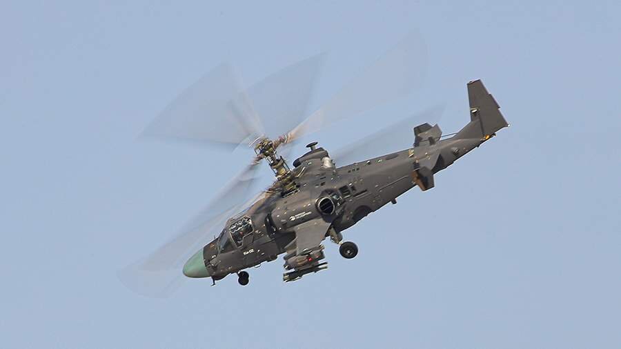 Ka-52M helikopteri Ukrayna Silahlı Qüvvələrinin şəxsi heyətinə zərbələr endirib