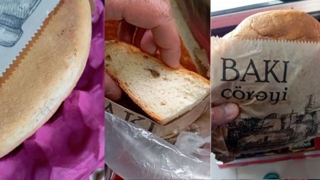 "Bakı" çörəyinin içindən iyrənc məhlul və tük çıxdı çıxdı