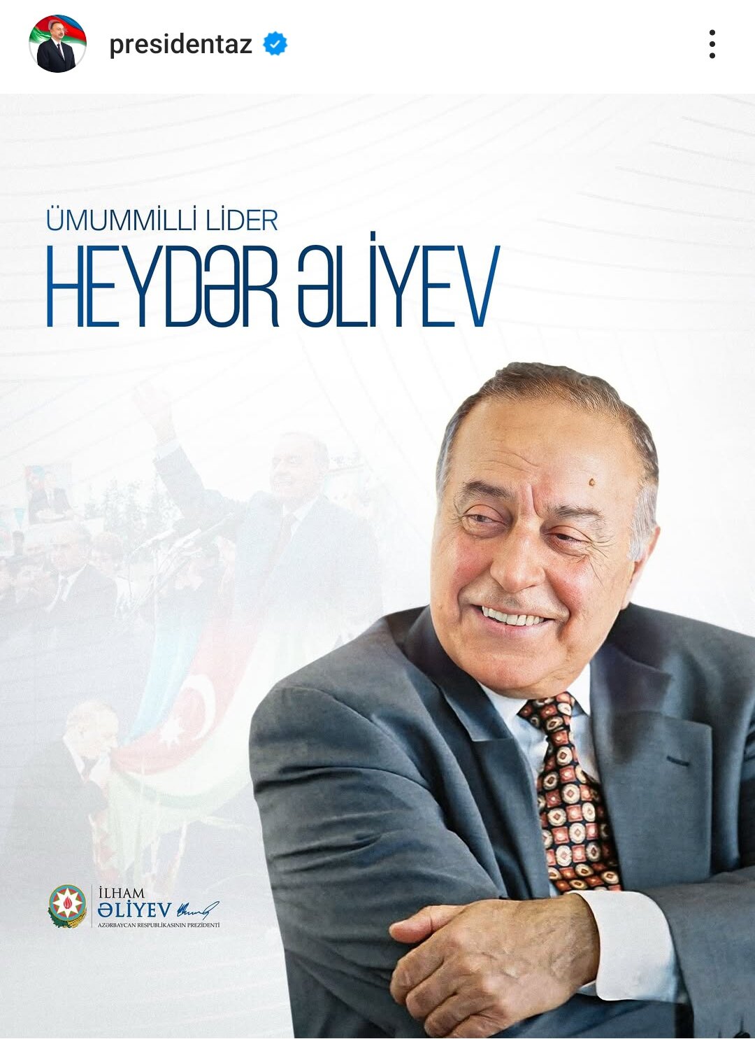 İlham Əliyevdən atası ilə bağlı paylaşım