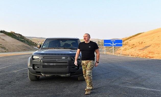 İlham Əliyev Ağdama getdi