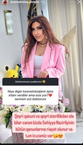 "Elnarə Canlı Beauty Center"-in lisenziyası və diplomu var?