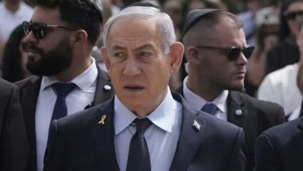 Netanyahunun müsahibəsi zamanı bina uçdu-VİDEO