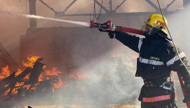Bakıda bu ərazidə yanğın söndürüldü