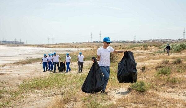 Masazır duz gölləri ətrafı tullantılardan təmizləndi - Foto