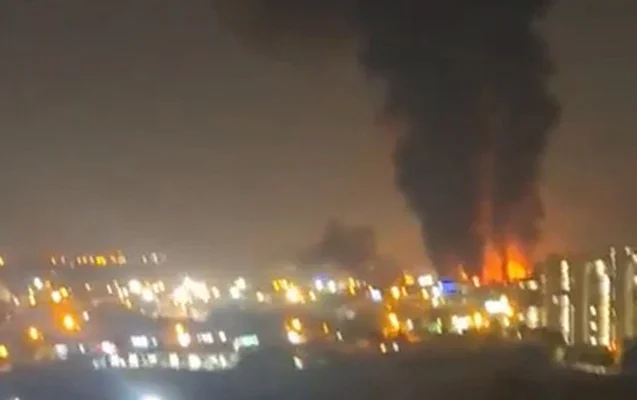 Tehran aeroportunda güclü partlayış - Video