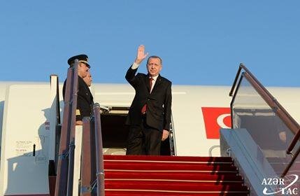 Ərdoğanın Azərbaycana səfəri başa çatdı