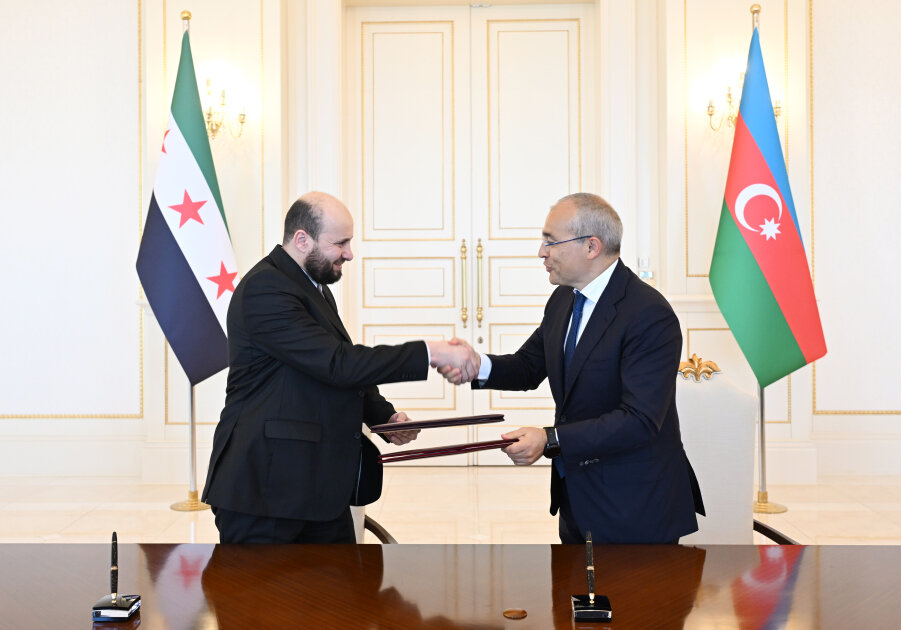SOCAR ilə Suriya Hökuməti arasında Anlaşma Memorandumu imzalandı