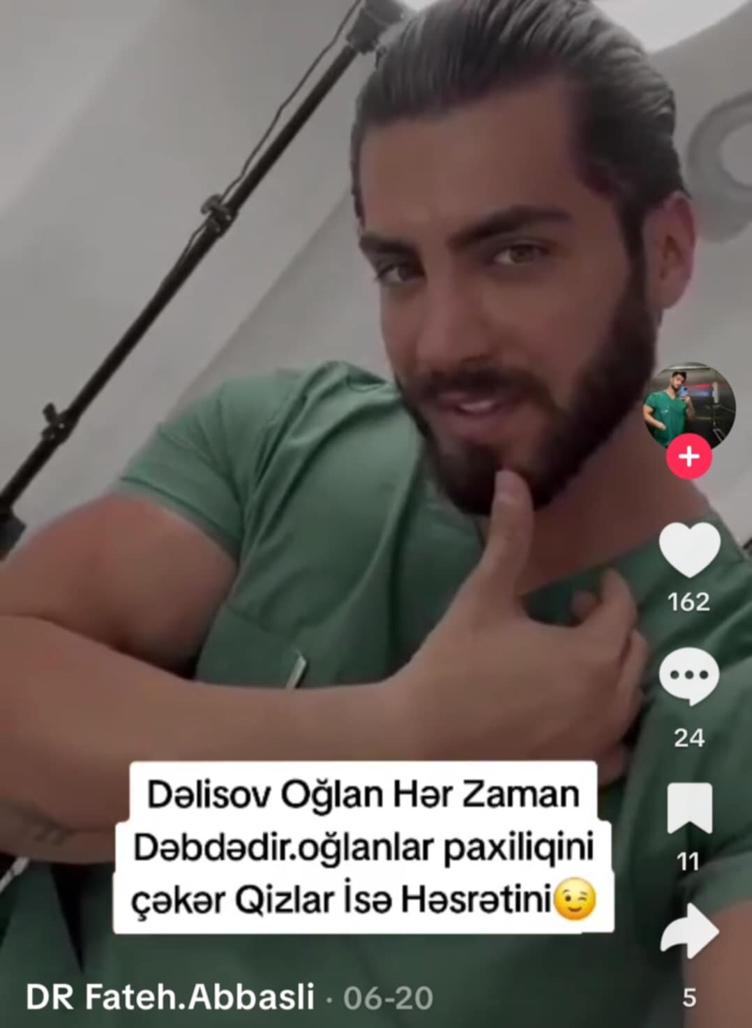 Həkim Fateh Abbaslının paylaşımı etirazla qarşılandı