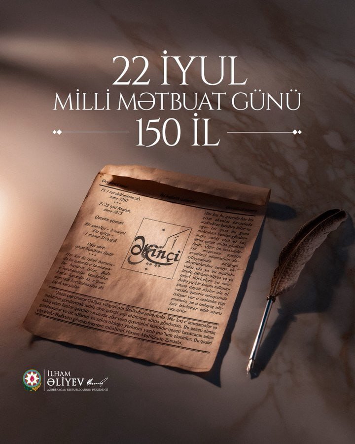 Prezident Milli Mətbuat Günü münasibətilə paylaşım etdi