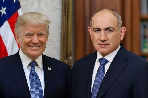 Paşinyan və Donald Tramp arasında görüş başladı