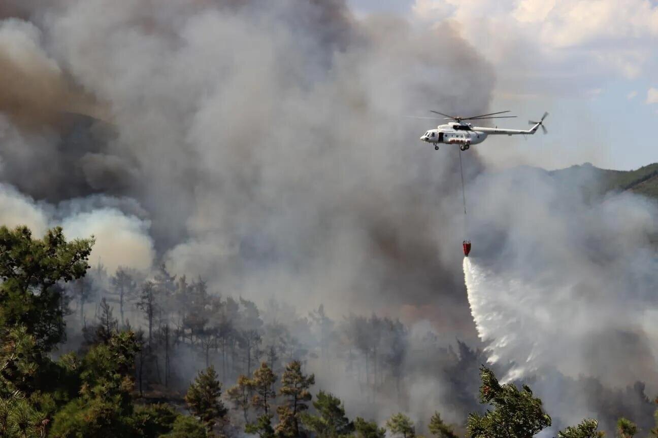 Çanaqqalada yanğın: 9 təyyarə, 10 helikopter, 685 xilasetmə