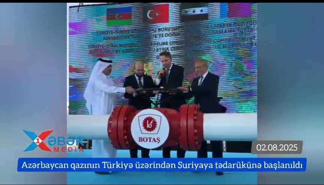 Azərbaycan qazının Türkiyə üzərindən Suriyaya tədarükünə başlanıldı