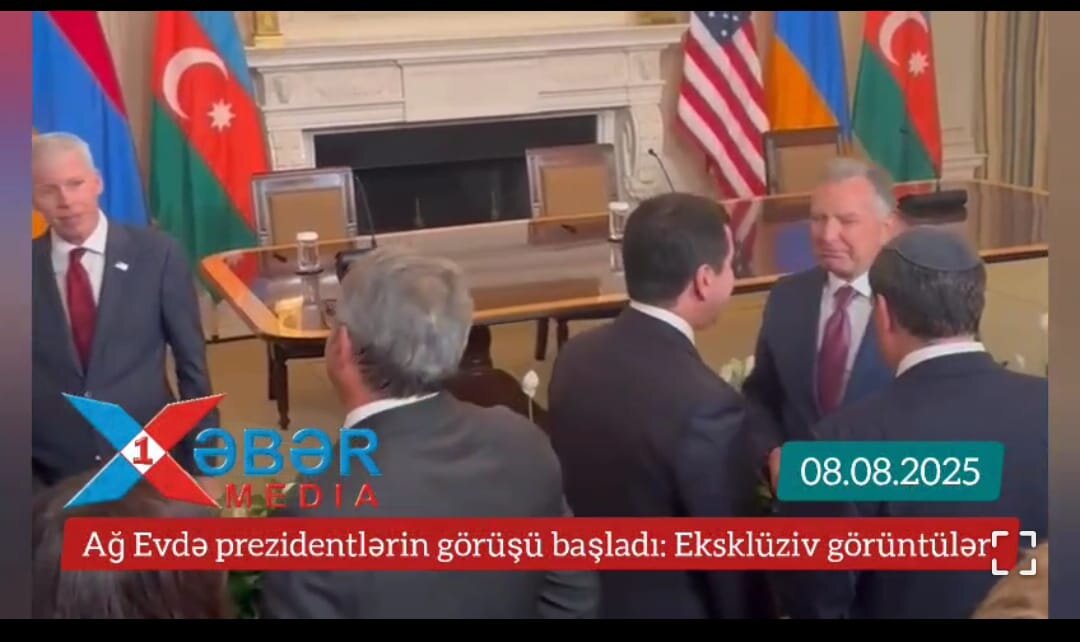 Ağ Evdə prezidentlərin görüşü başladı: Eksklüziv görüntülər-VİDEO