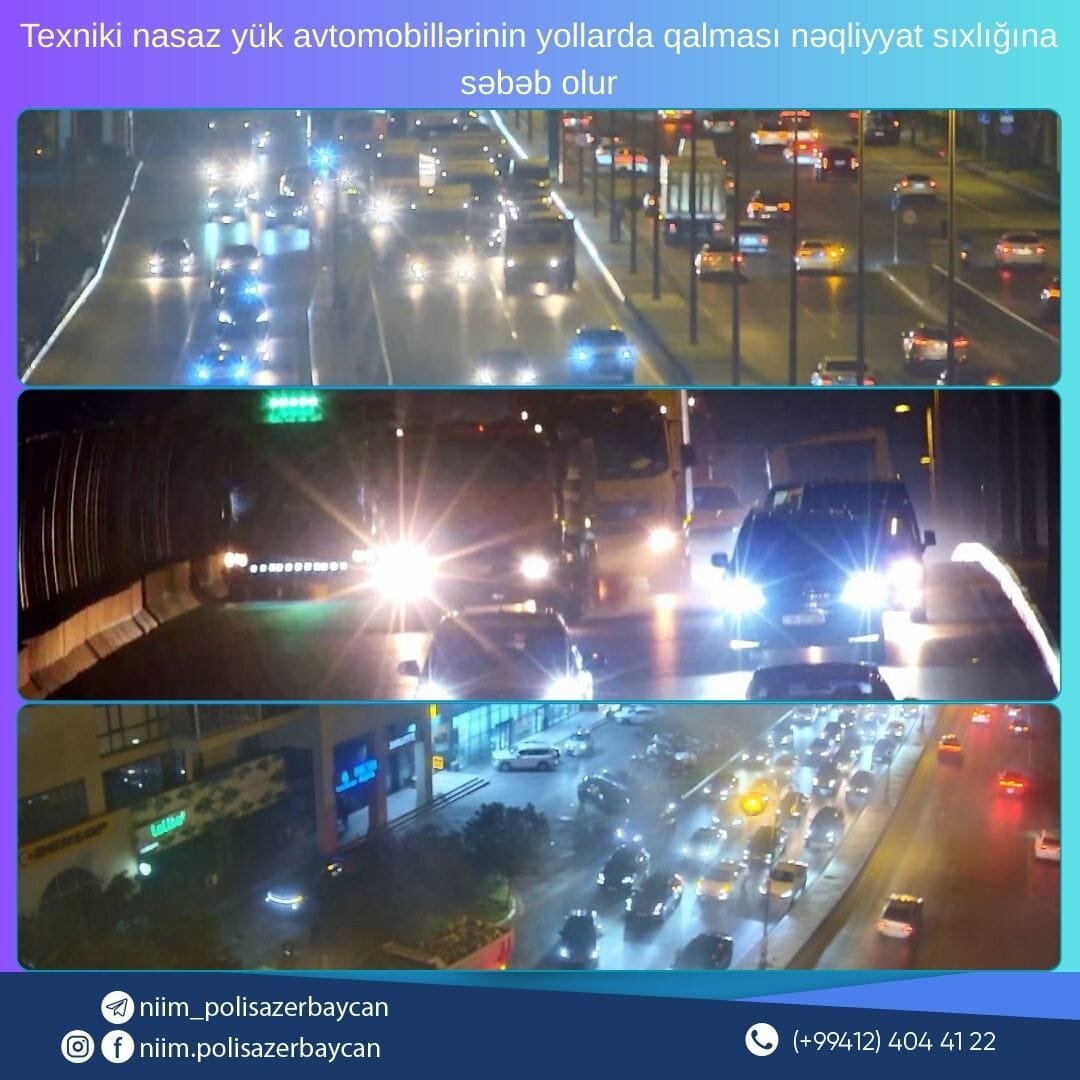 Polis yük avtomobillərinin sürücülərinə müraciət etdi