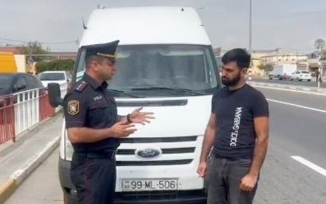 Təhlükə yaradan “Ford” sürücüsü postda saxlanıldı - Video