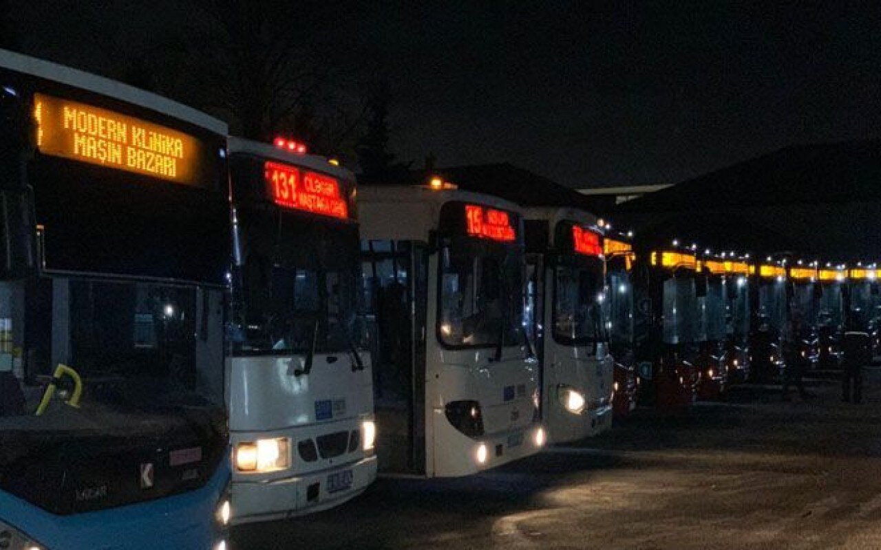 Bakıda avtobuslar gücləndirilmiş rejimdə çalışacaqlar
