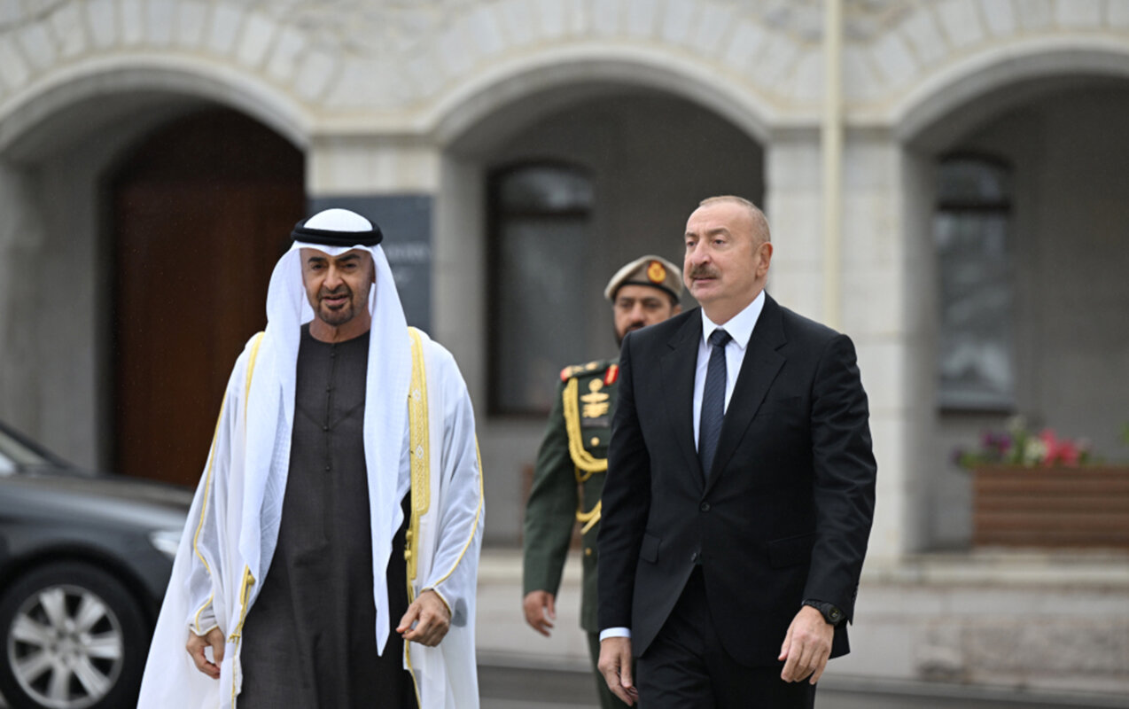 Prezident BƏƏ lideri ilə görüşündən video paylaşdı-VİDEO