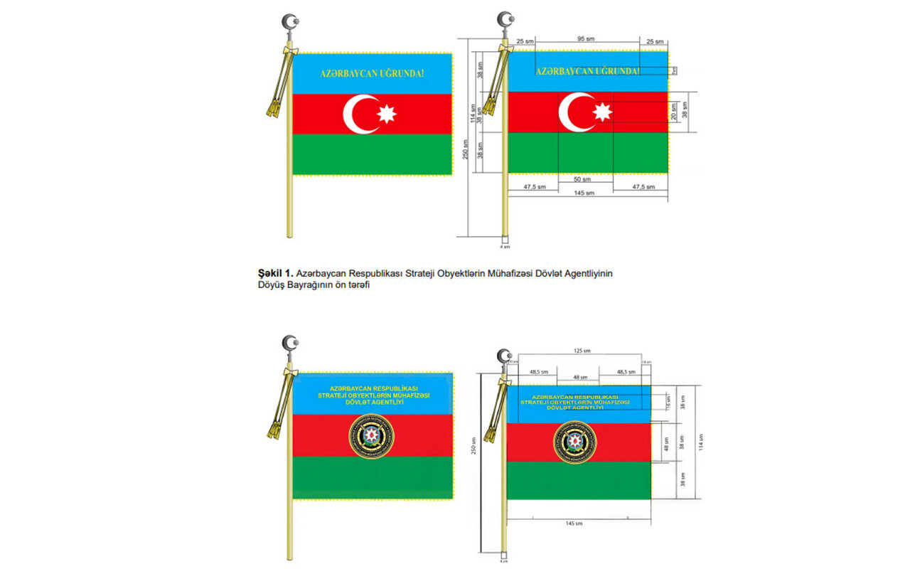 Agentliyin Döyüş Bayrağının təsviri təsdiqləndi - Foto