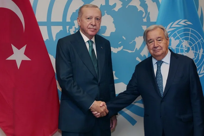 Ərdoğan Nyu-Yorkda BMT Baş katibi ilə görüşüb