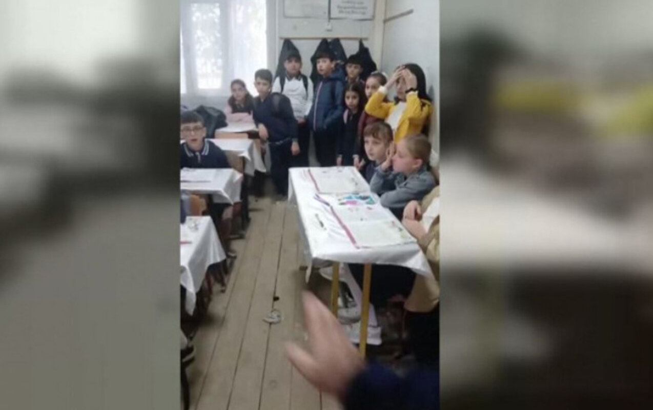 Bu şərtlərdə təhsil alırlar... - Video