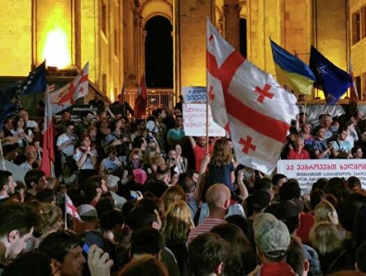 Tiflisdə aksiya: 20 nəfər saxlanıldı