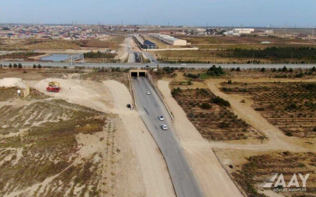 Zığ dairəsi-Hava Limanı yoluna birləşdirən yanaşma yolları tikilir - VİDEO