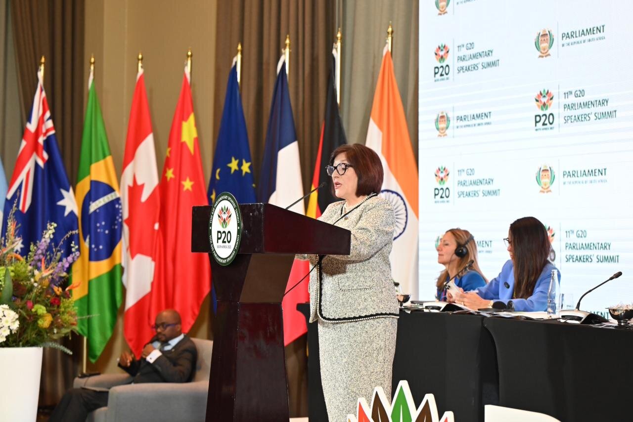 Sahibə Qafarova Cənubi Afrikada G20-də çıxış edib