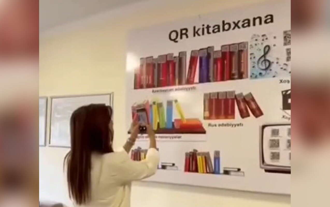 Bakı məktəbində ilk QR kitabxana açıldı - Video