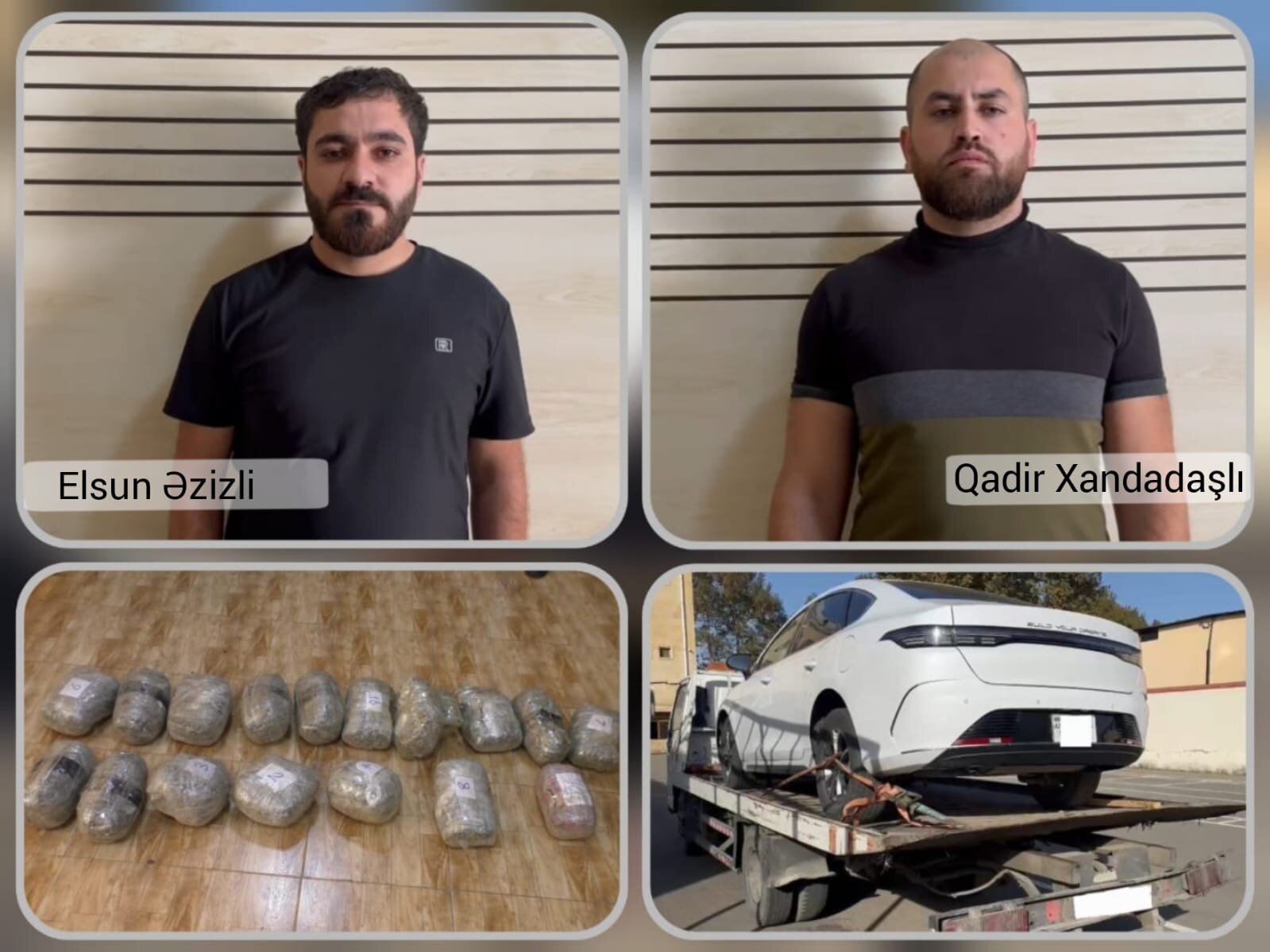 Polis diqqət çəkməmək üçün narkotikləri evakuatorla daşımağa cəhd edən şəxsləri ifşa edib