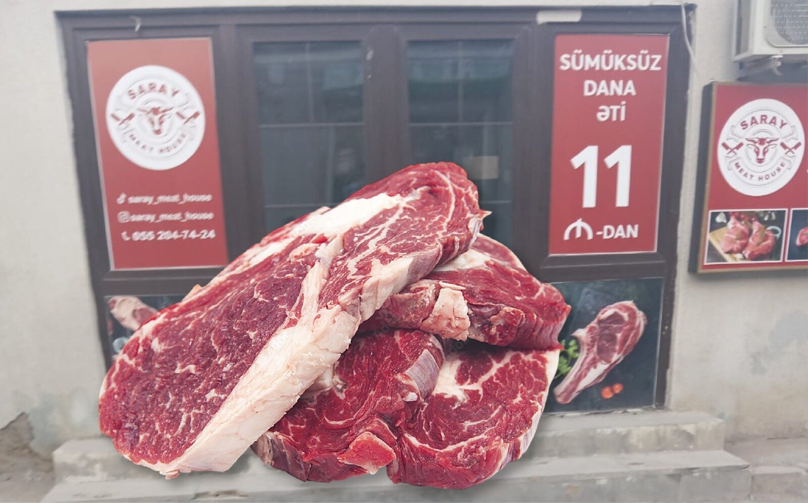 Azərbaycanda sümüksüz ət 11 manata oldu